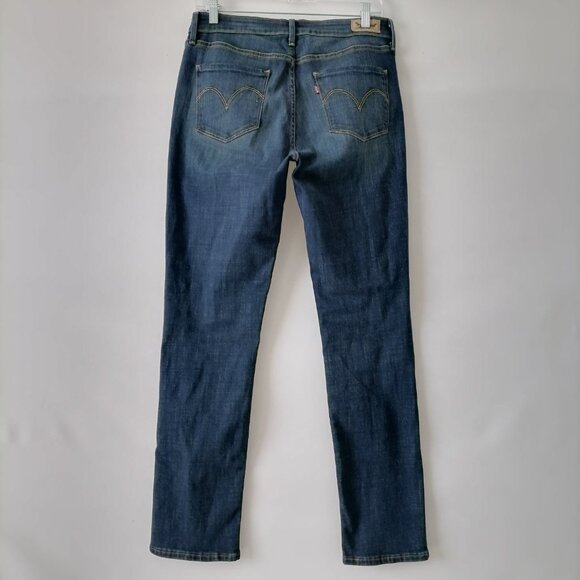 Levi's Womens Denim Blue Five Pocket Design Mid Rise Skinny Jeans Size 12 - Picture 4 of 10